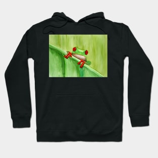 Green and red frog Hoodie